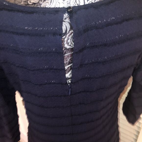 Trina Turk Navy Fringe Dress 👗 and Adjustable Slip. Perfectly designed set. 8 - Picture 5 of 14